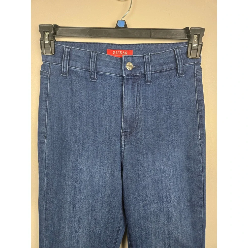 Guess Los Angeles Women High Rise Flare Jeans Dark Wash Blue Size 26 Q3OA51R4FL0